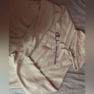 Cream champion hoodie